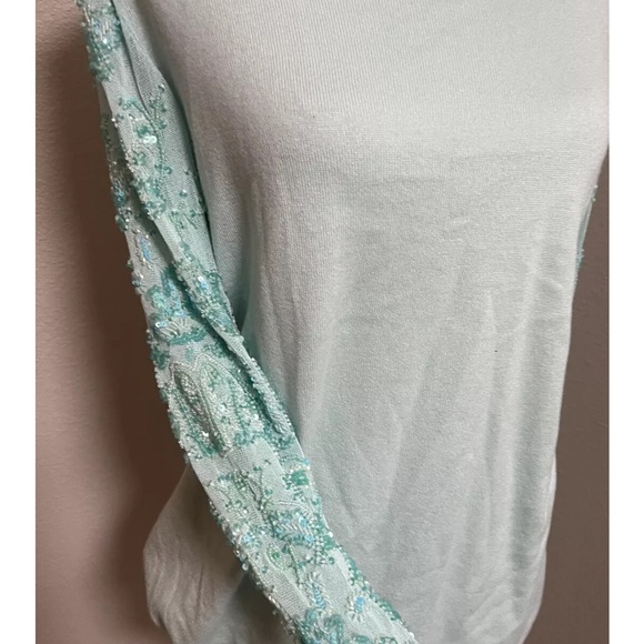 ESCADA!… Gorgeous, Mint Green, LACE and Beaded Top - Picture 5 of 8